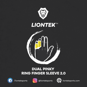 LIONTEK BJJ Outer Double Finger Sleeve Tape Replacement (Pinky-Ring/Pointer-Middle Finger)