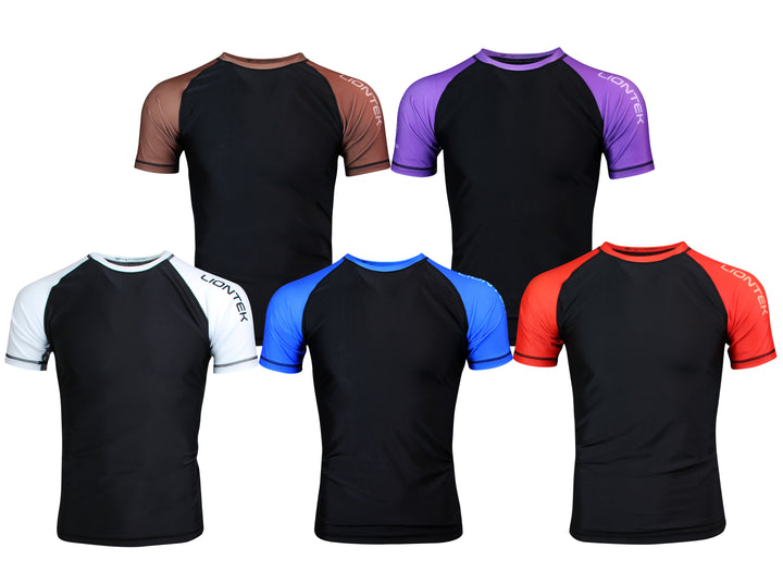 Liontek BJJ Rash Guard with Colored Variations