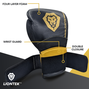 Liontek Premium Leather Boxing Gloves