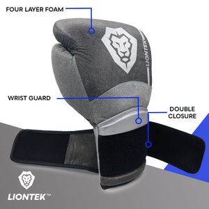 Liontek Premium Leather Boxing Gloves